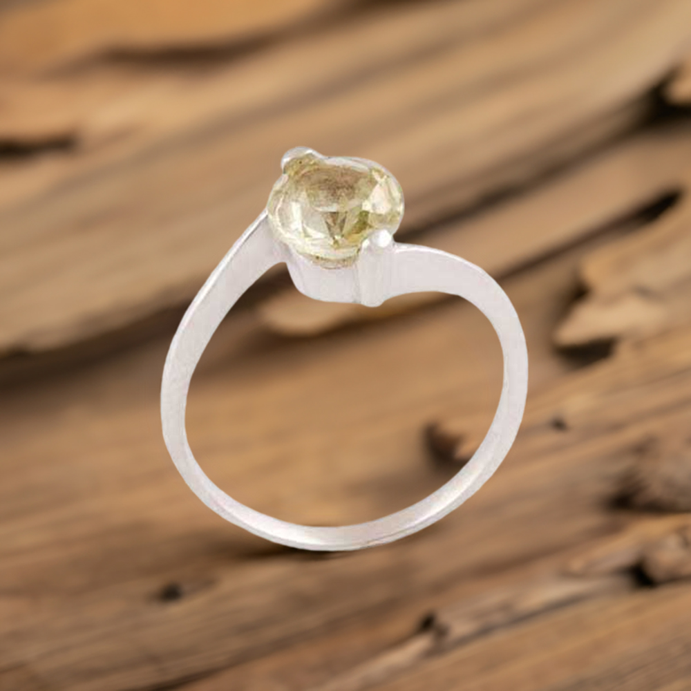 Sterling Silver Citrine Gemstone Rings 925SR3416