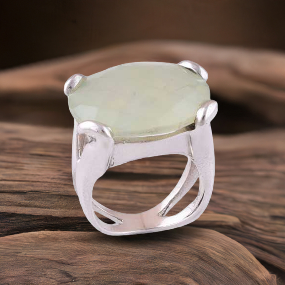 925 Sterling Silver Rings In Natural Chalcedony Gemstone 925SR3453