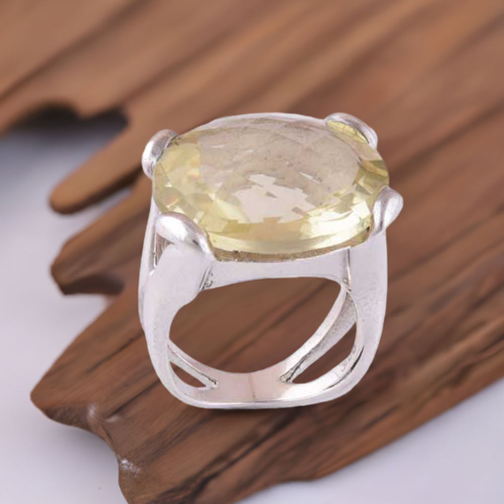 Sterling Silver Citrine Anniversary Rings 925SR3454