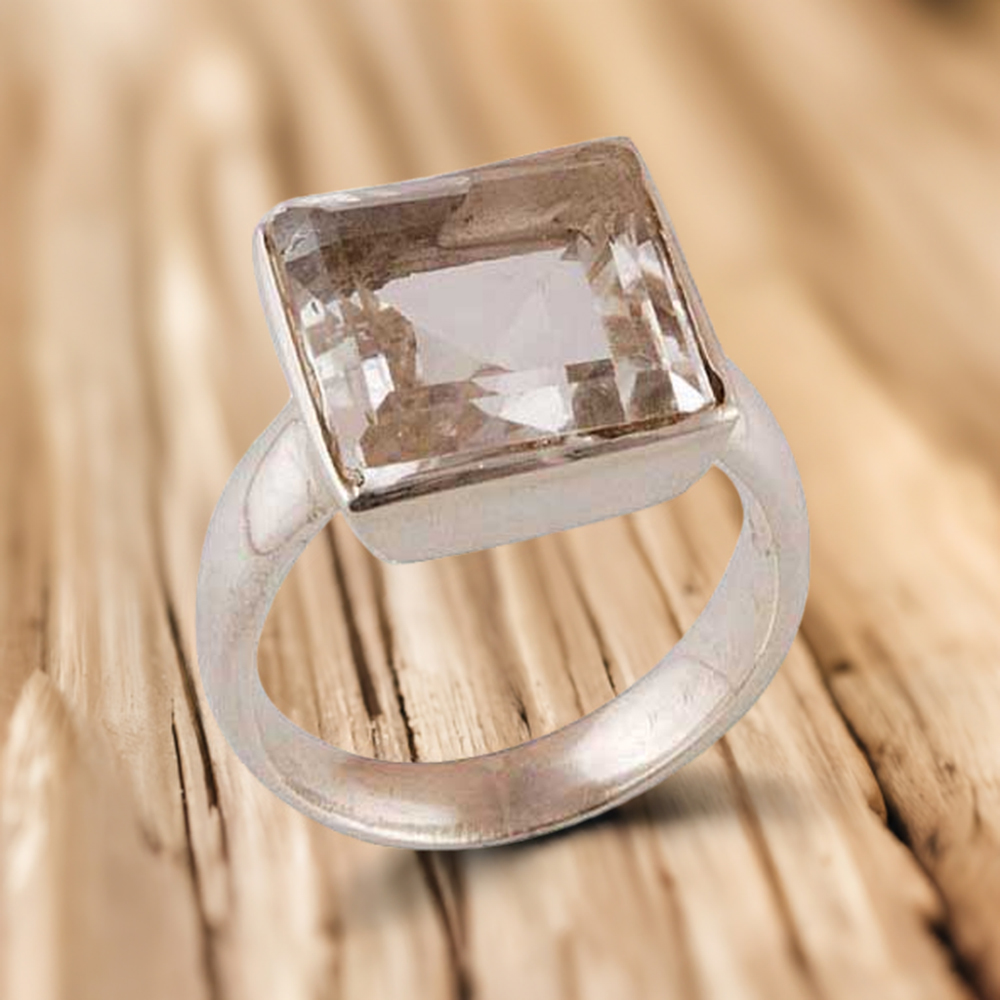 Crystal Gemstone Rings In 925 Sterling Silver Jewelry 925SR3462