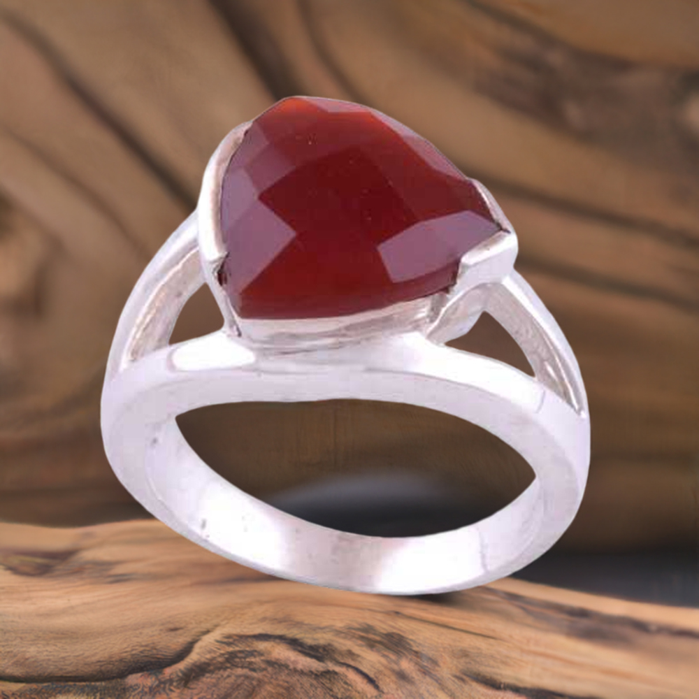 925 Sterling Silver Rings In Carnelian Gemstone Jewelry 925SR3471