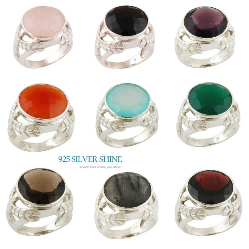 Genuine Tiger's Eye Gemstone Rings In 925 Sterling Silver Jewelry 925SR3540_1