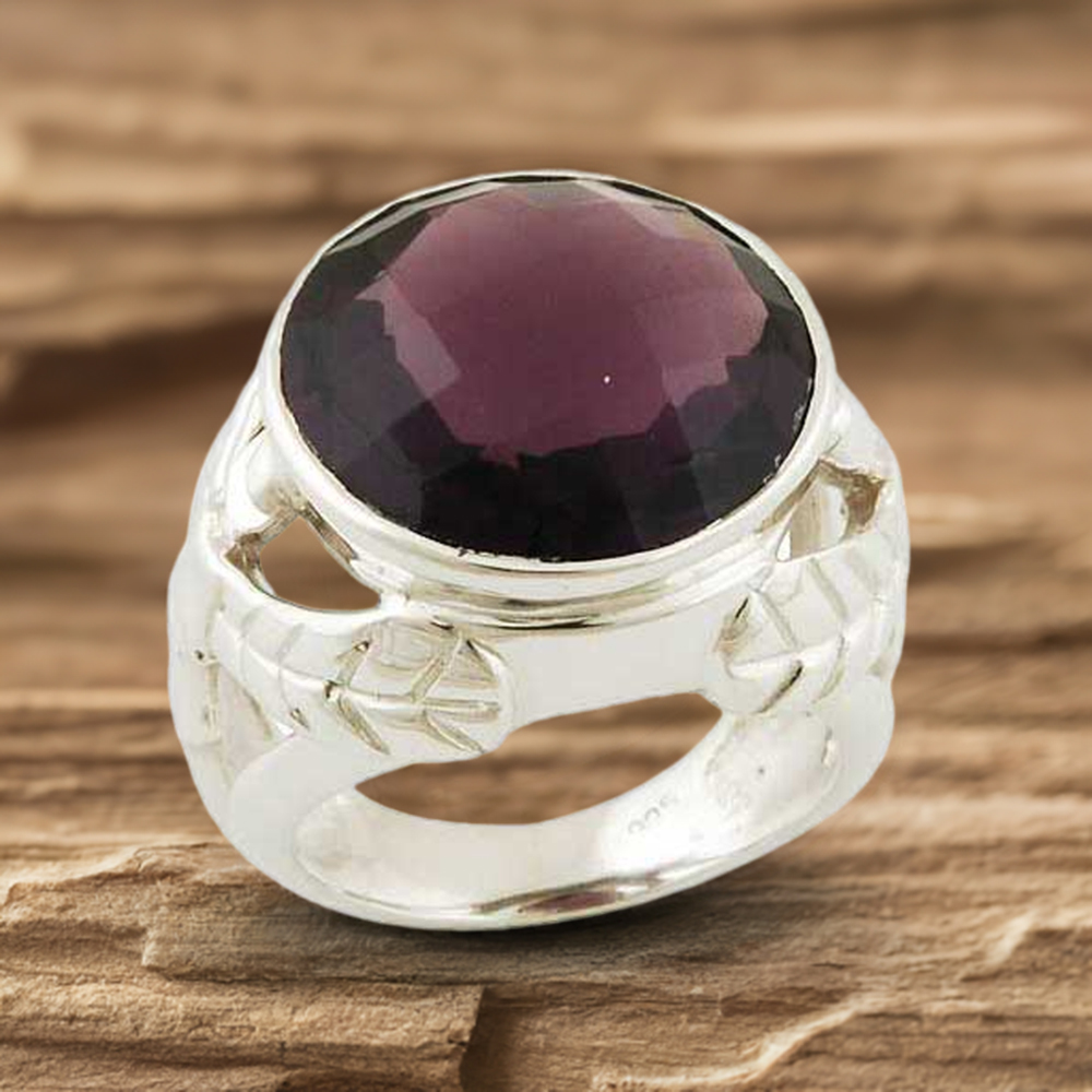 Sterling Silver Amethyst Engagement Rings 925SR3543