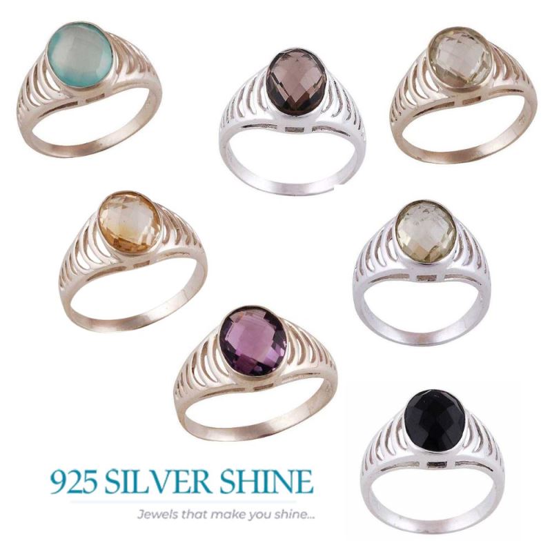 925 Sterling Silver Handmade Rings In Black Onyx Gemstone Jewelry 925SR3575_2