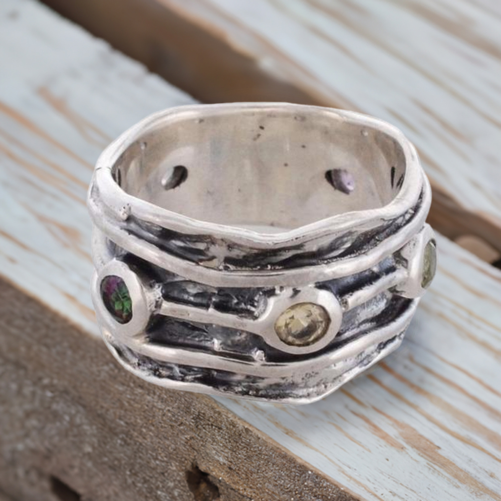 Sterling Silver Citrine Engagement Rings 925SR3664