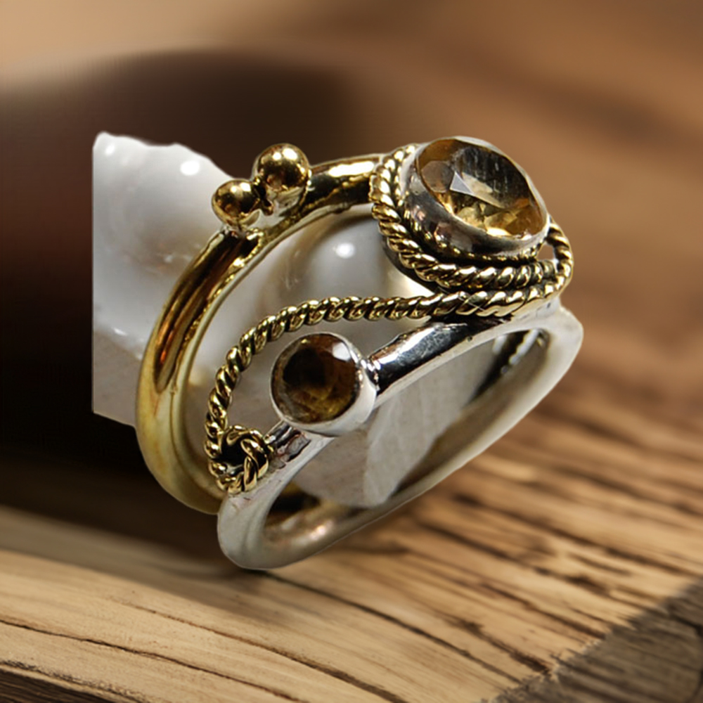 Citrine Sterling Silver Engagement Rings 925SR3691