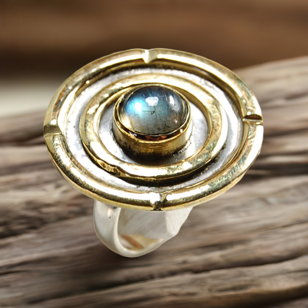 Genuine Labradorite Gemstone Rings In 925 Sterling Silver Jewelry 925SR3700