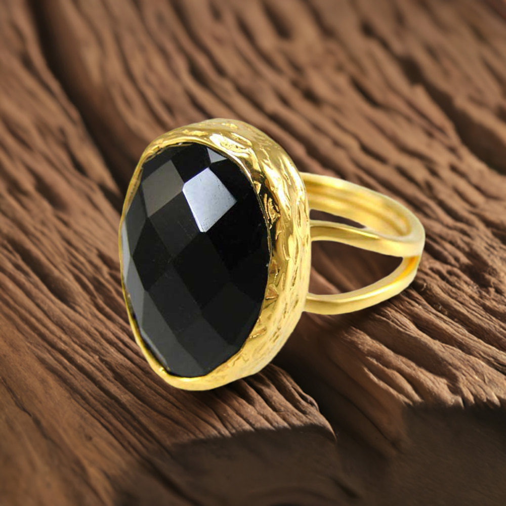 925 Sterling Silver Rings In Black Onyx Gemstone Jewelry 925SR3806