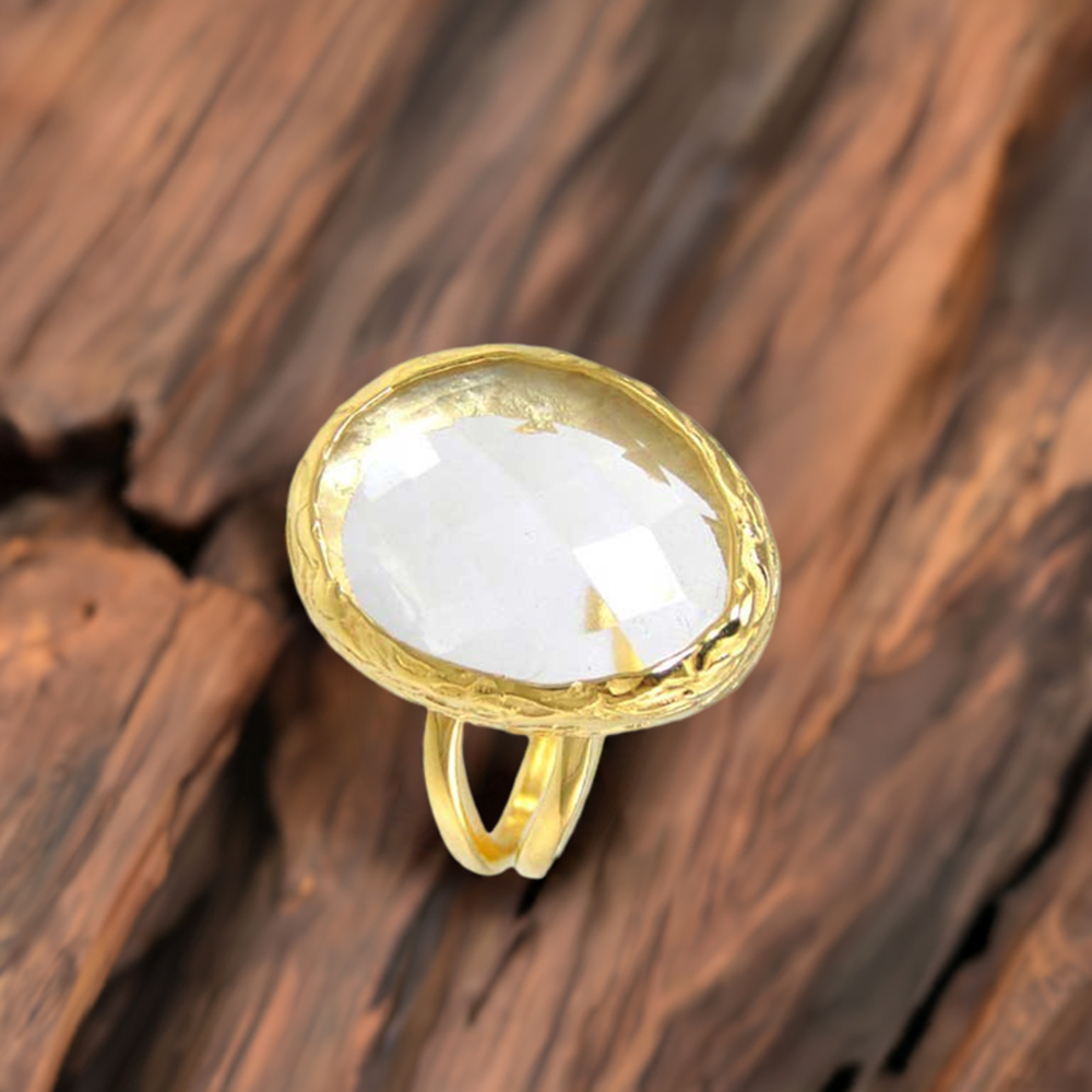 Fine 925 Sterling Silver Rings In Natural Crystal Gemstone 925SR3826