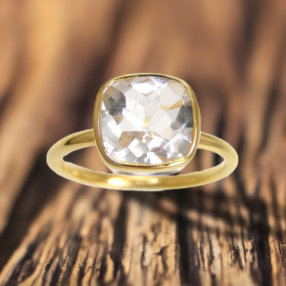 Fine 925 Sterling Silver Rings In Semi Precious Crystal Gemstone 925SR3827