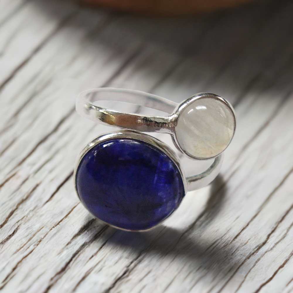 925 Sterling Silver Rings In Genuine Multi Gemstone 925SR3852