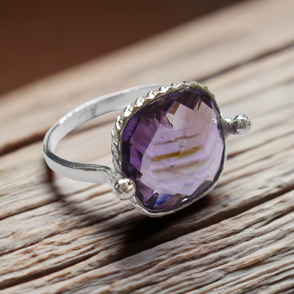 925 Silver Amethyst Rings For Women's 925SR3855