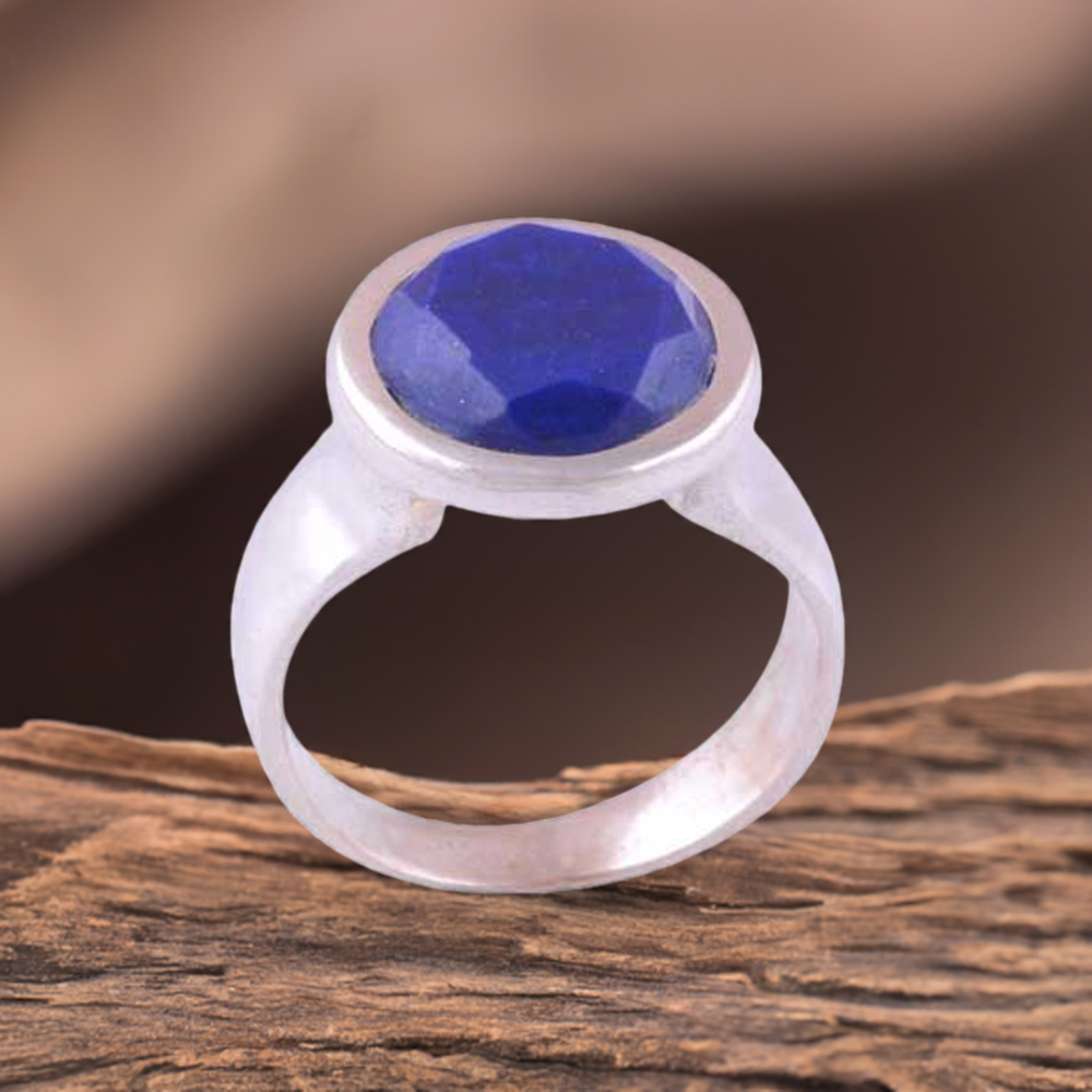 Fine 925 Sterling Silver Rings In Genuine Lapis Lazuli Gemstone 925SR3864