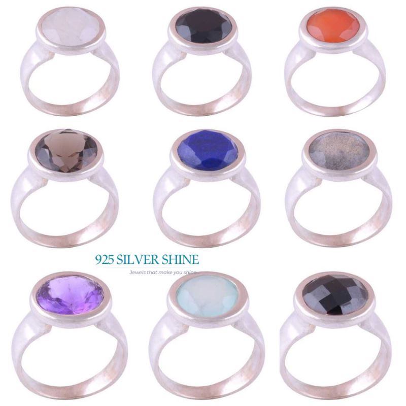 Fine 925 Sterling Silver Rings In Genuine Lapis Lazuli Gemstone 925SR3864_2