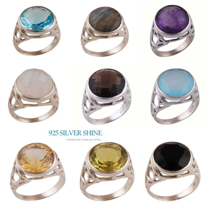 925 Sterling Silver Rings In Genuine Carnelian Gemstone 925SR3883_2