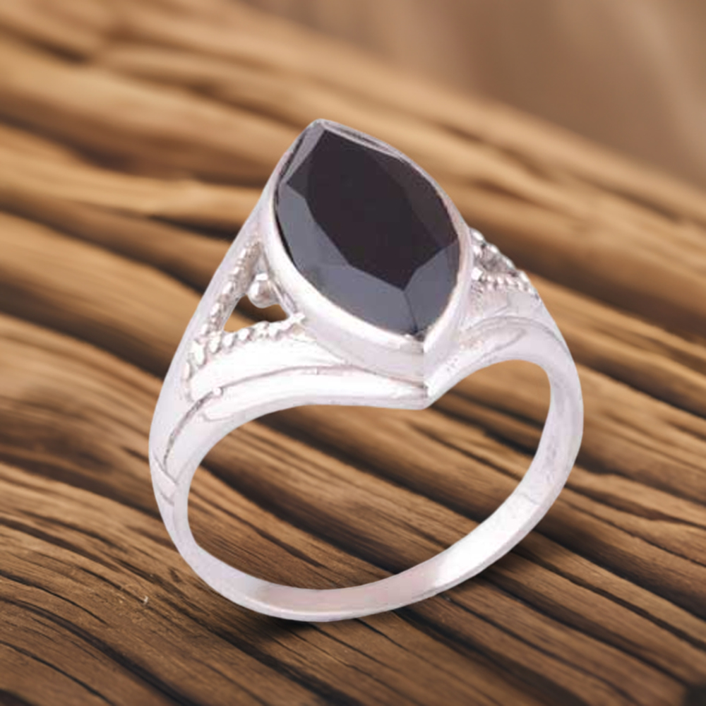 925 Sterling Silver Handmade Rings In Marquise Gemstone Jewelry 925SR3904