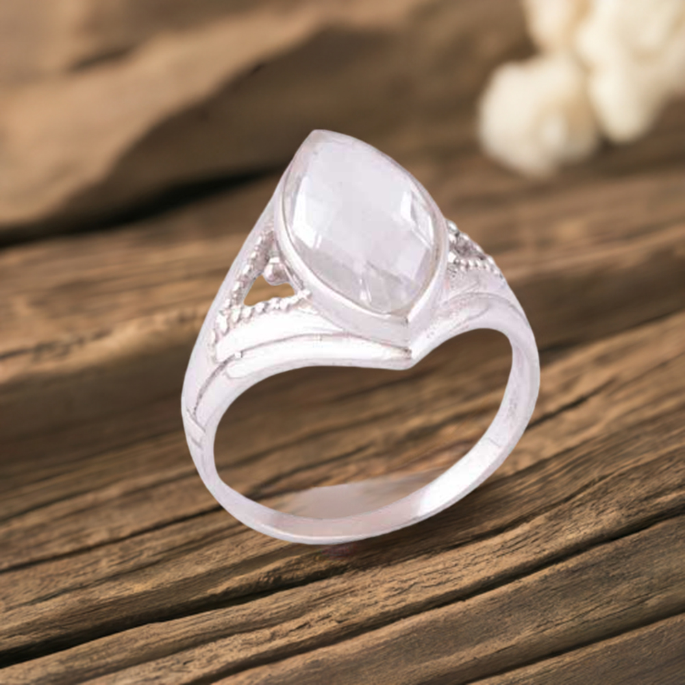 925 Sterling Silver Rings In Crystal Gemstone Jewelry 925SR3914