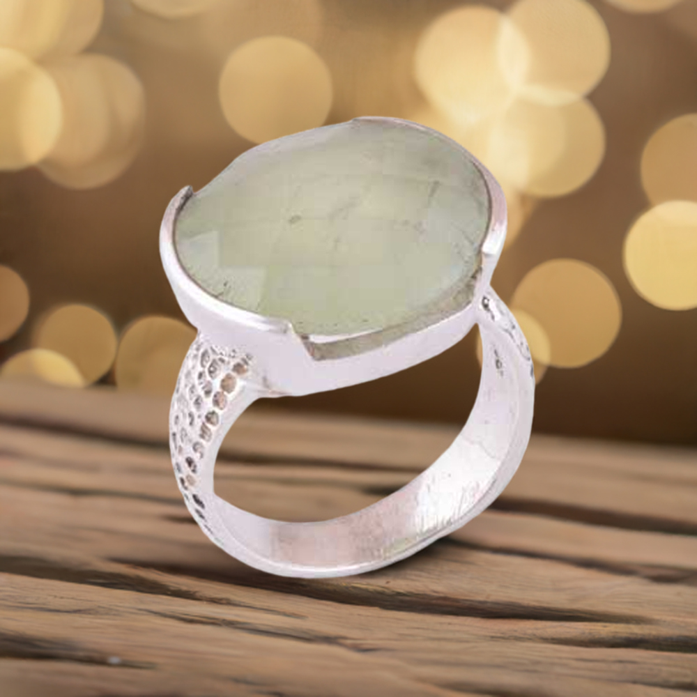 925 Sterling Silver Handmade Rings In Chalcedony Gemstone Jewelry 925SR3926