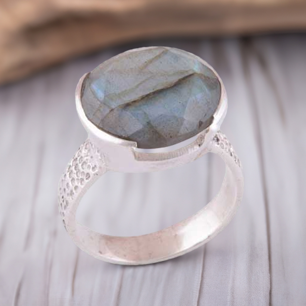925 Sterling Silver Handmade Rings In Labradorite Gemstone Jewelry 925SR3928