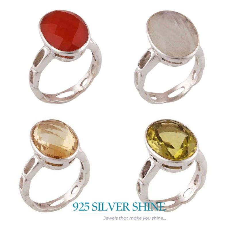 925 Sterling Silver Handmade Rings In Carnelian Gemstone Jewelry 925SR3932_1
