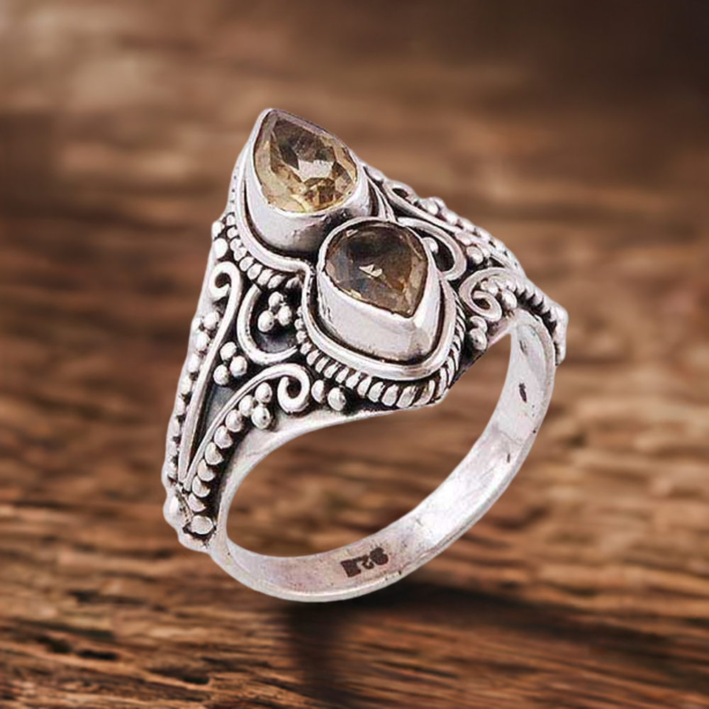 Solid 925 Silver Natural Smoky Quartz Gemstone 925SR3938