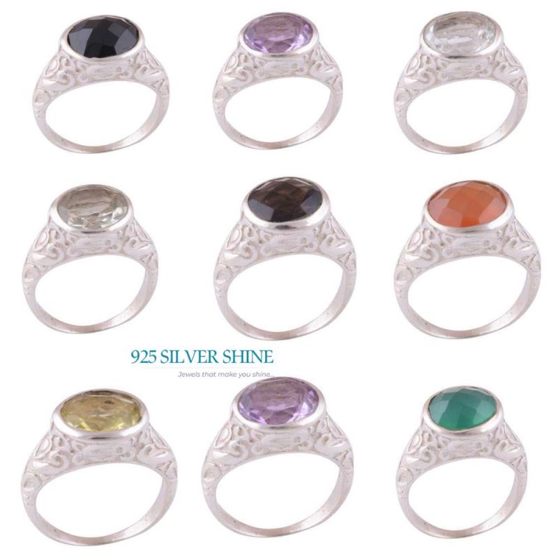 925 Sterling Silver Rings In Natural Carnelian Gemstone 925SR3953_2