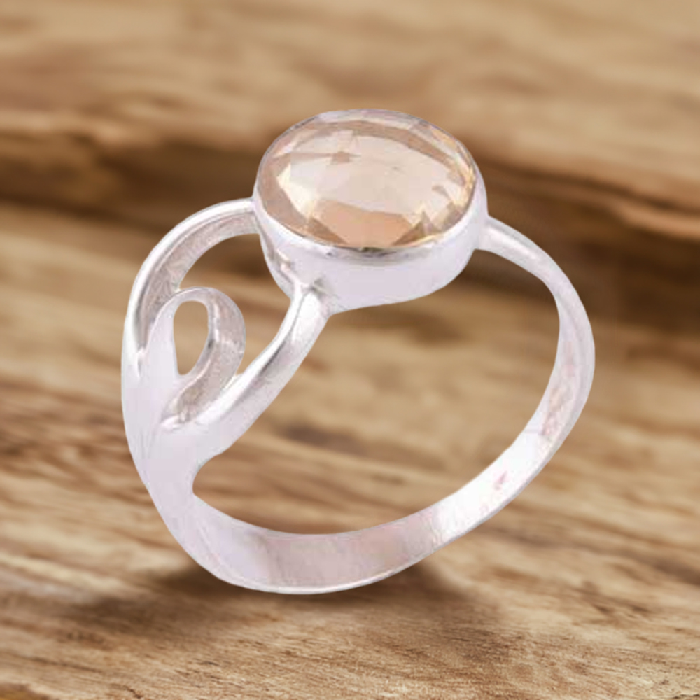 Sterling Silver Citrine Birthstone Rings For Women's 925SR3963