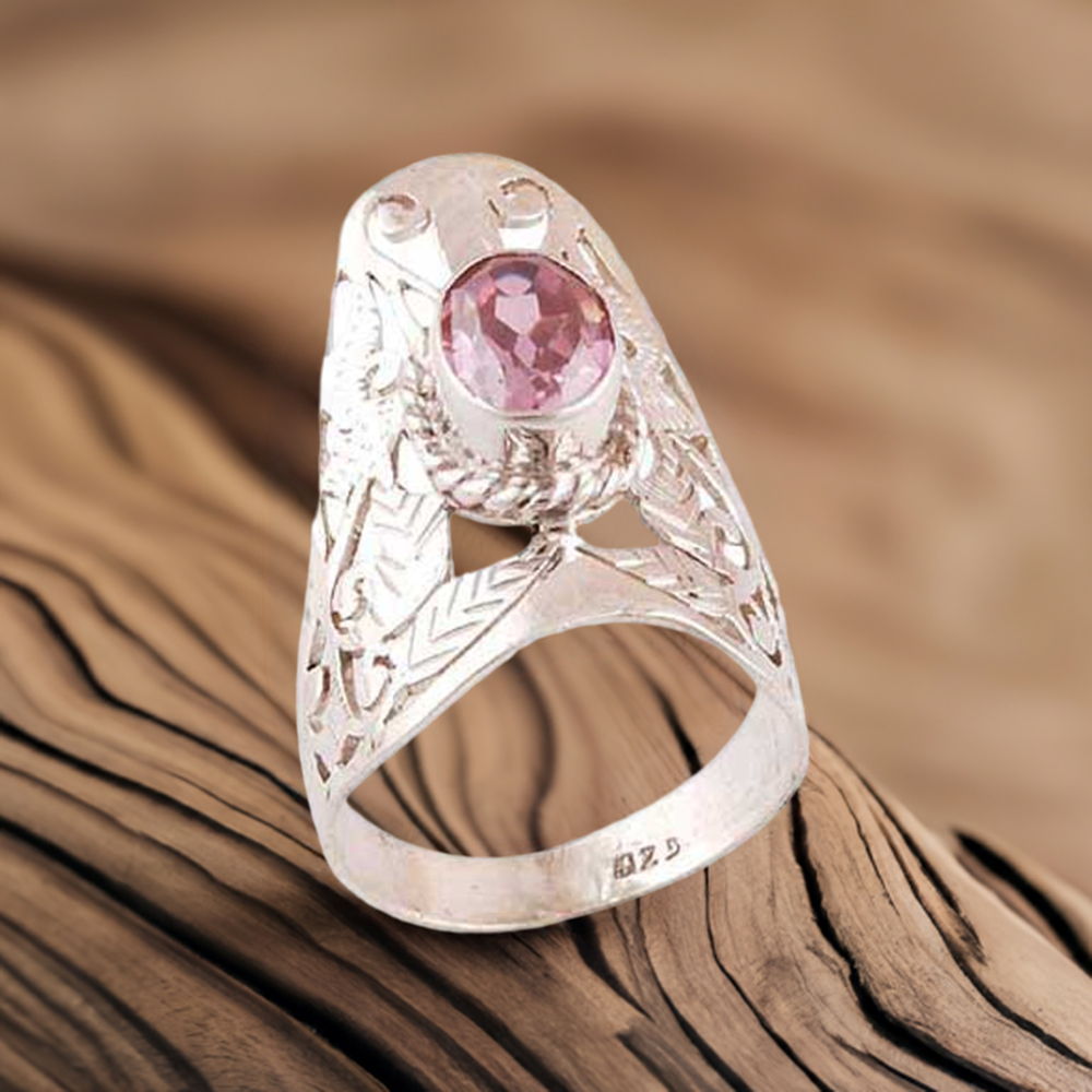 925 Sterling Silver Rings In Tourmaline Gemstone Jewelry 925SR3980