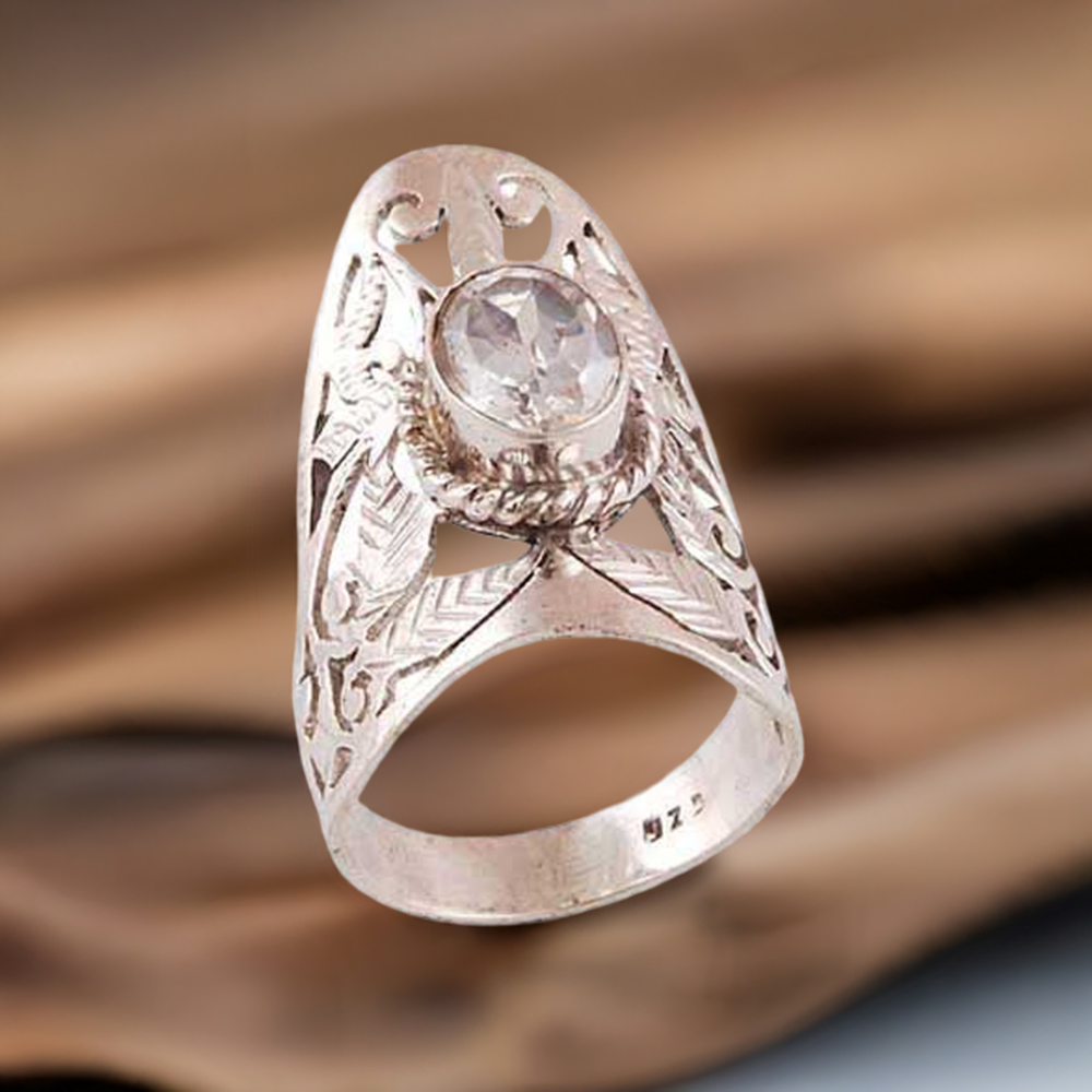 925 Sterling Silver Rings In Crystal Gemstone Jewelry 925SR3981