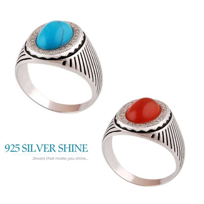 925 Sterling Silver Handmade Rings In Carnelian Gemstone Jewelry 925SR3984_2