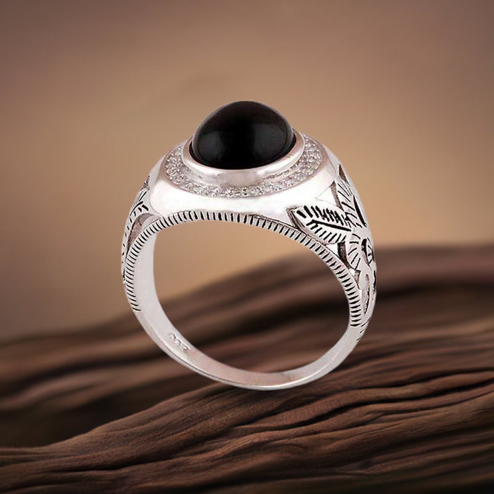 925 Sterling Silver Handmade Rings In Black Onyx Gemstone Jewelry 925SR3996