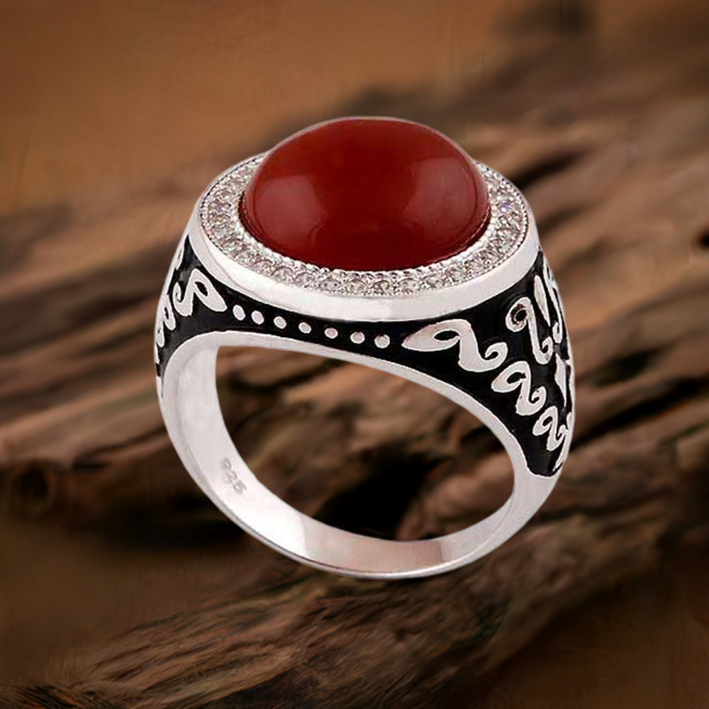 925 Sterling Silver Rings In Carnelian Gemstone Jewelry 925SR4000