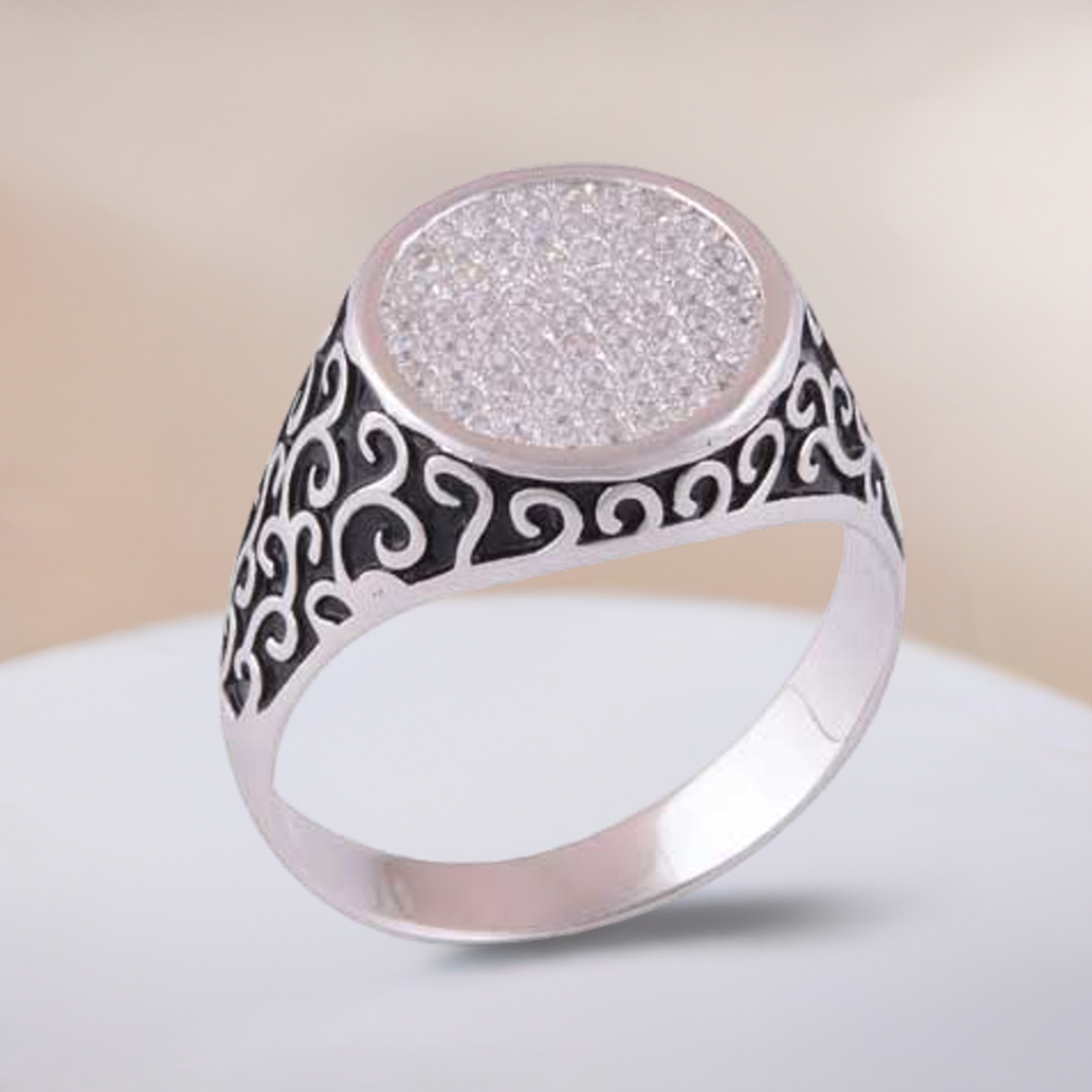 925 Sterling Silver Rings In CZ Gemstone Jewelry 925SR4001