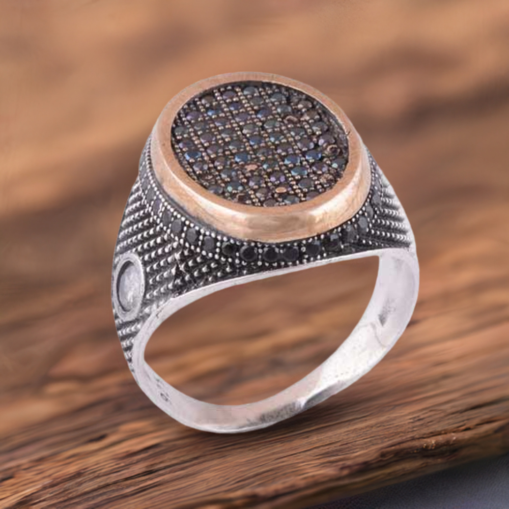 925 Sterling Silver Handmade Rings In Black Onyx Gemstone Jewelry 925SR4007