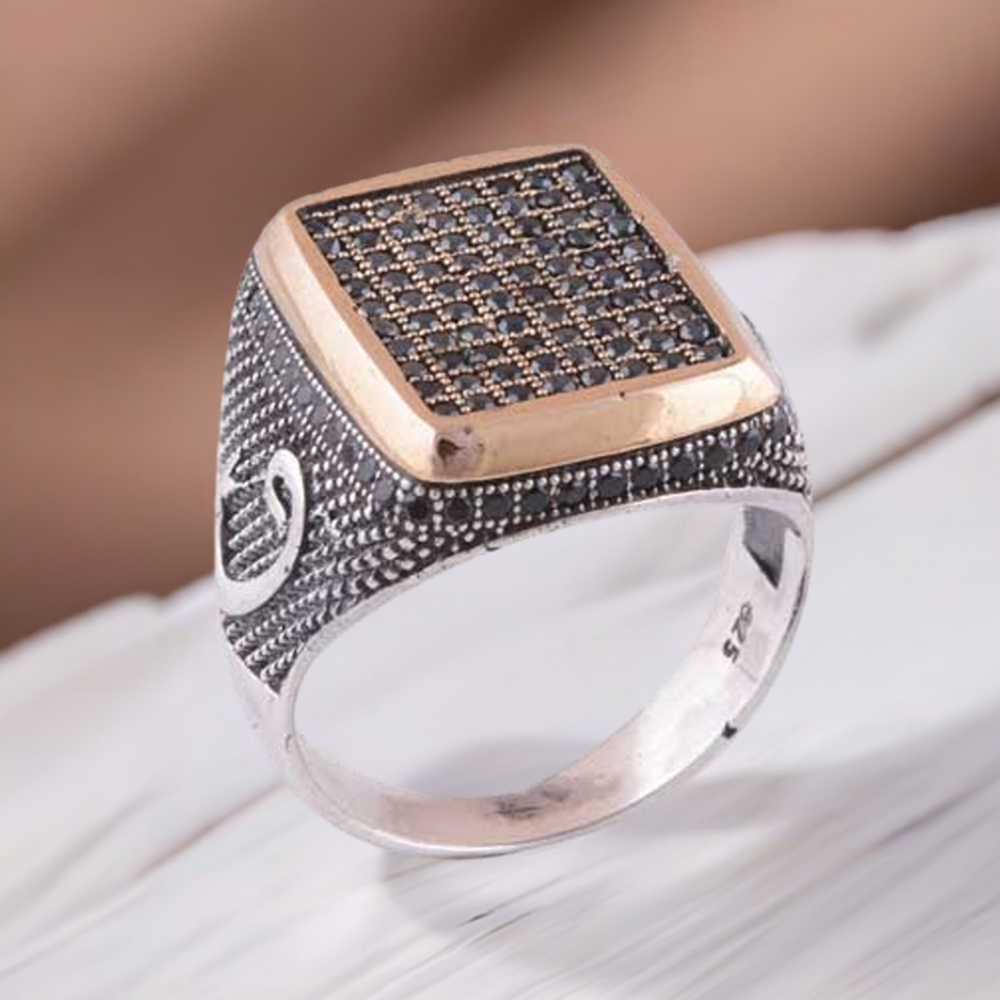 925 Sterling Silver Handmade Rings In Black Onyx Gemstone Jewelry 925SR4011