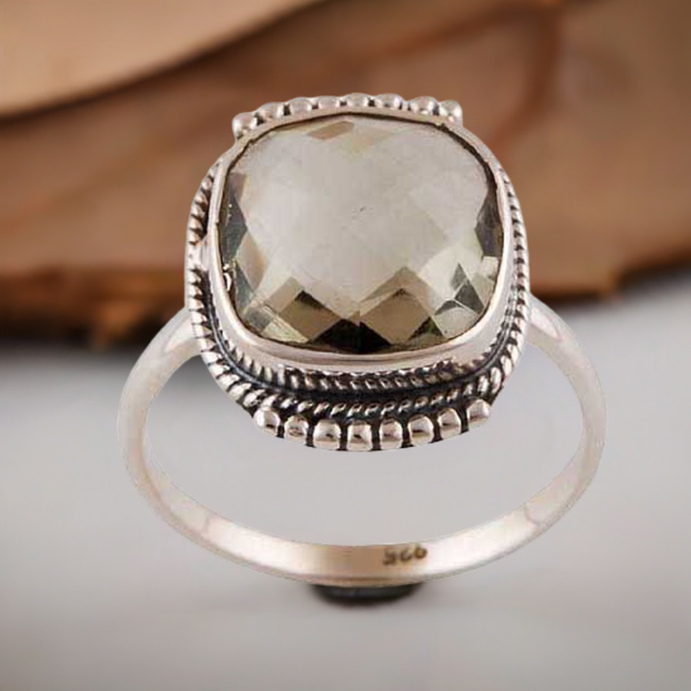 925 Sterling Silver Rings In Genuine Crystal Gemstone 925SR4034