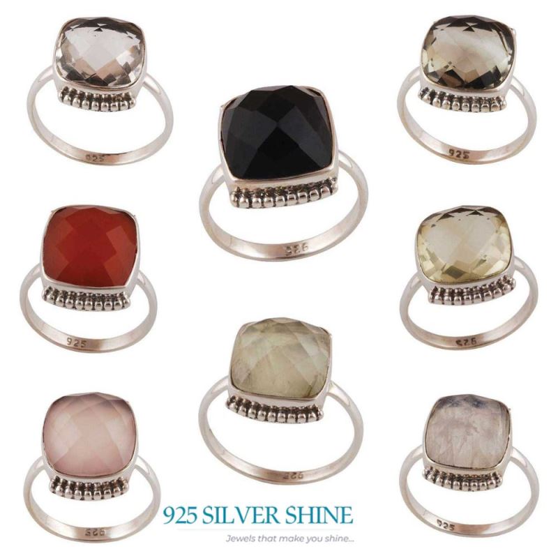 Natural Crystal Gemstone Rings In 925 Sterling Silver Jewelry 925SR4050_2