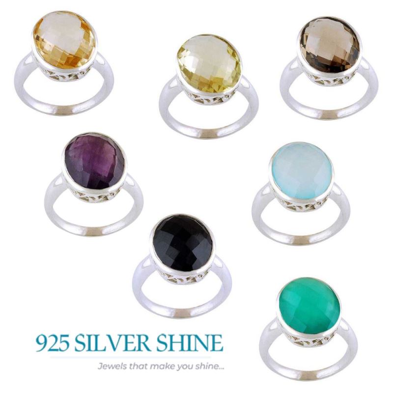 Citrine Gemstone Sterling Silver Handmade Rings 925SR4056_2