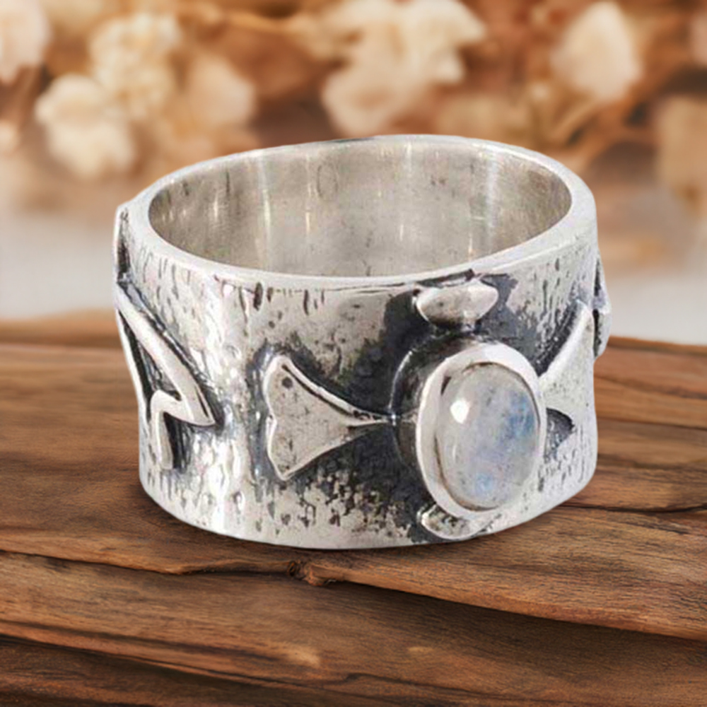 925 Sterling Silver Rings In Rainbow Gemstone Jewelry 925SR982