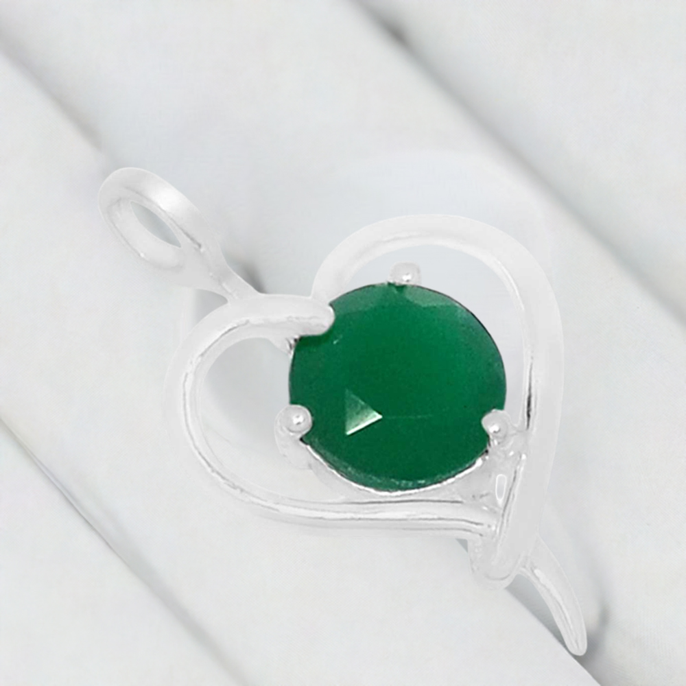 Green Onyx Gemstone Handmade Pendants In 925 Sterling Silver Jewelry 925SSP309-6