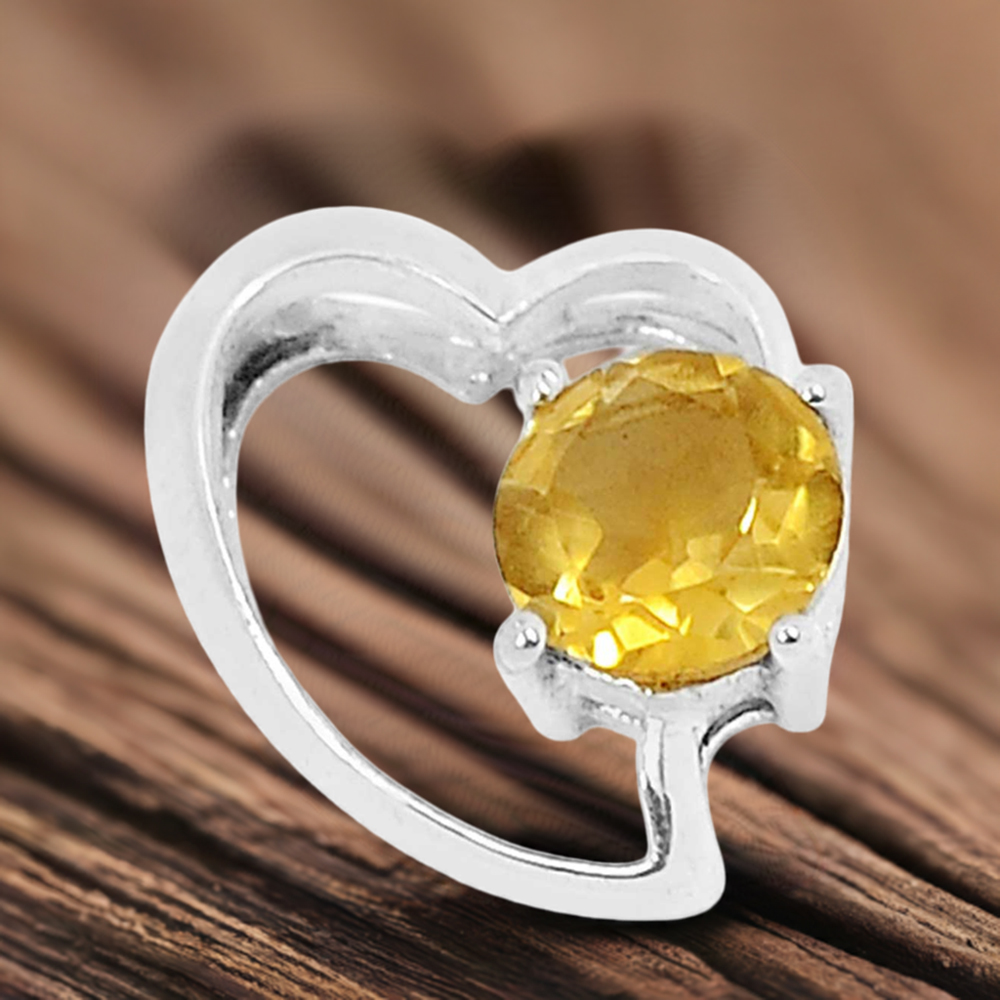 Citrine Gemstone Handmade Pendants In 925 Sterling Silver Jewelry 925SSP310-3