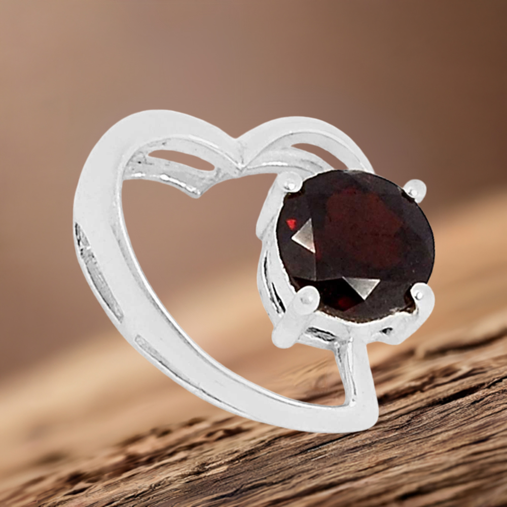 Garnet Gemstone Pendants In Fine Sterling Silver Jewelry 925SSP310-5