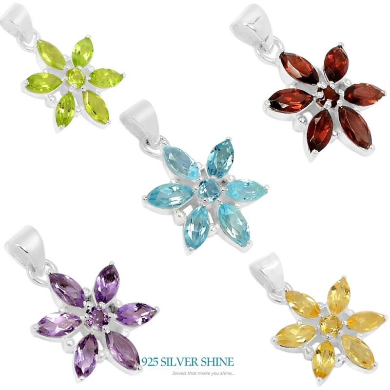 925 Fine Silver Pendants In Peridot Gemstone Jewelry 925SSP313-5_3