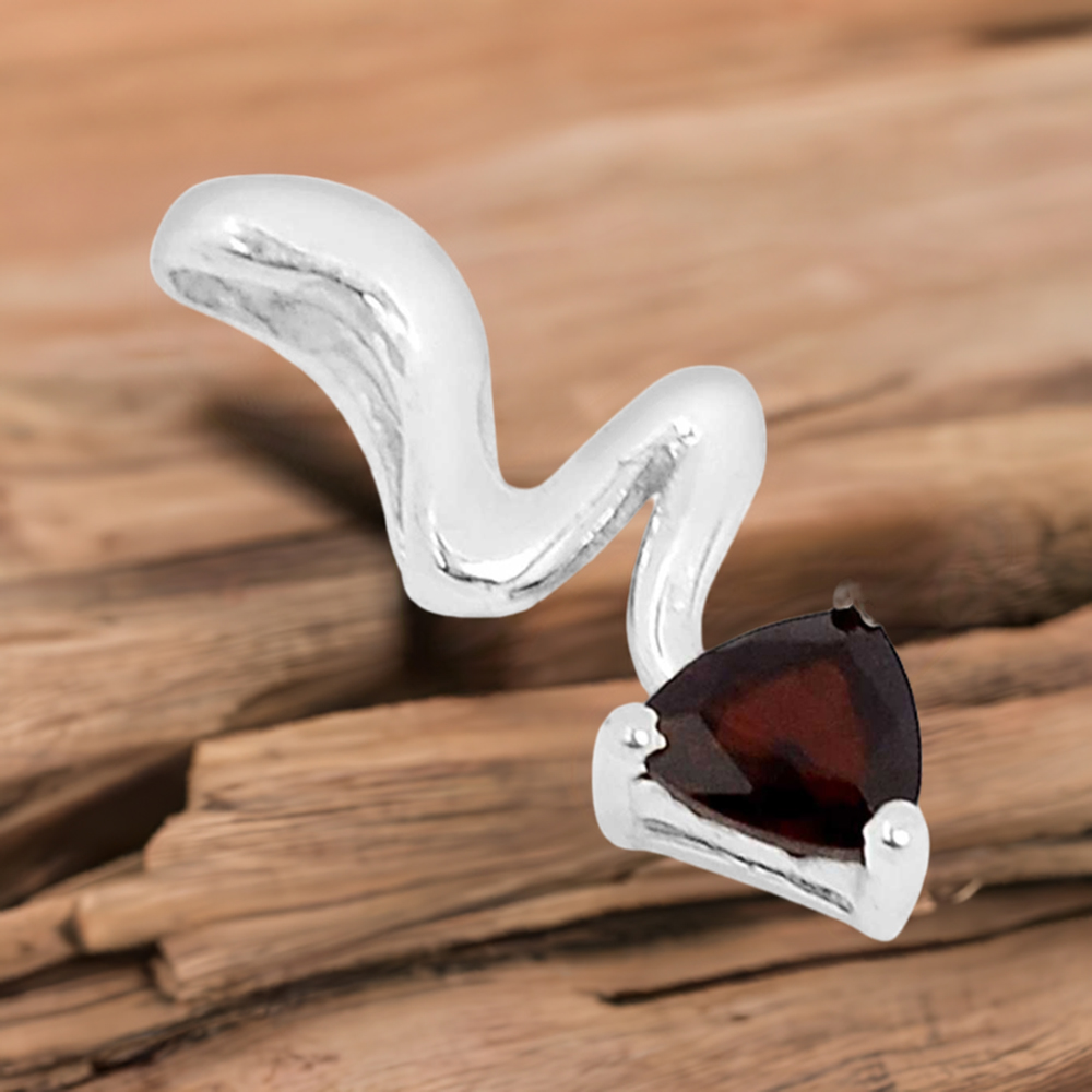 Garnet Gemstone Pendants In 925 Solid Silver Jewelry 925SSP318-4