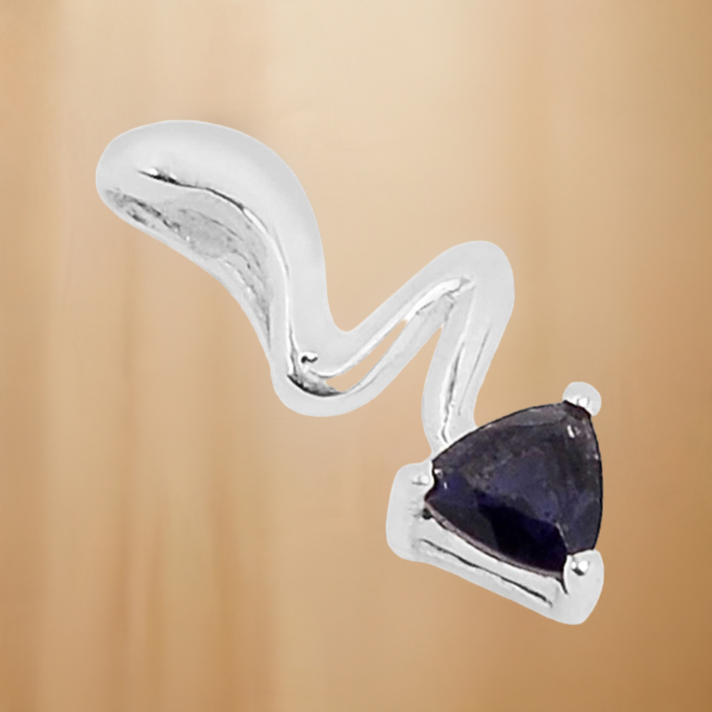 Iolite Gemstone Pendants In 925 Fine Silver Jewelry 925SSP318-5
