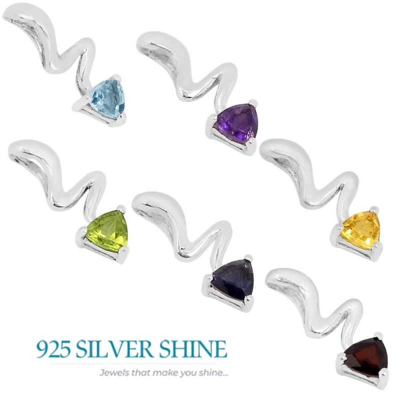 Iolite Gemstone Pendants In 925 Fine Silver Jewelry 925SSP318-5_3