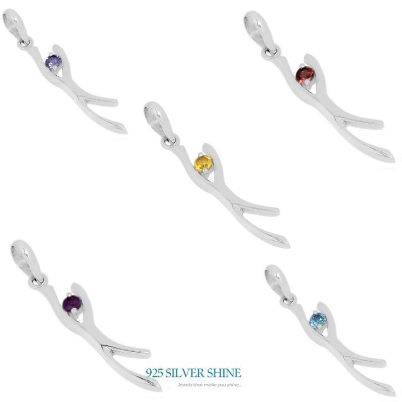 Iolite Gemstone Handmade Pendants In Solid Sterling Silver Jewelry 925SSP320-5_1