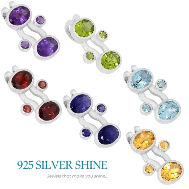 Amethyst Gemstone Pendants In 925 Solid Silver Jewelry 925SSP321-1_3