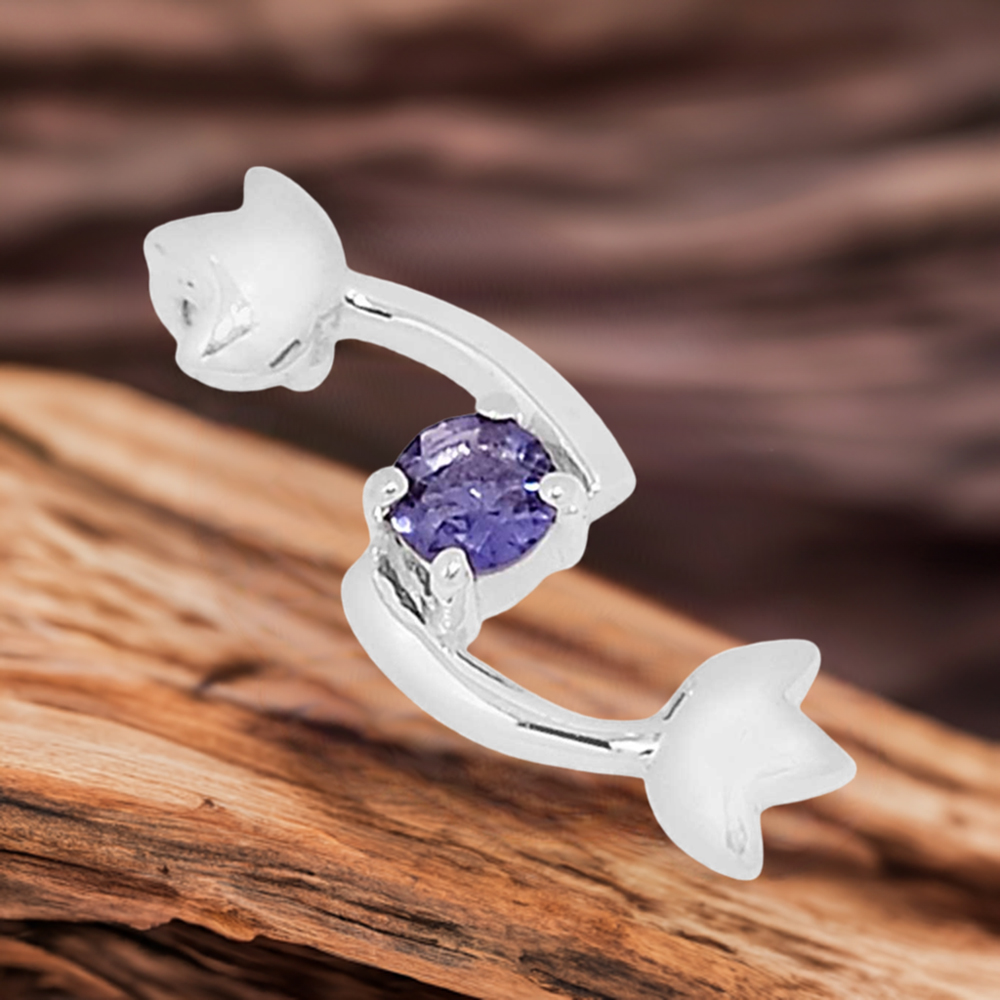 925 Fine Silver Pendants In Iolite Gemstone Jewelry 925SSP326-5