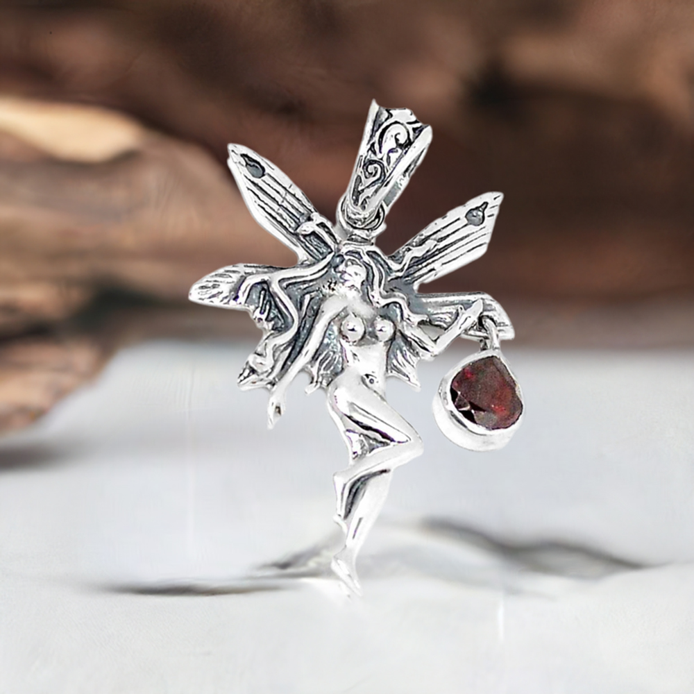 925 Sterling Silver Handmade Pendants In Garnet Gemstone Jewelry 925SSP345-2